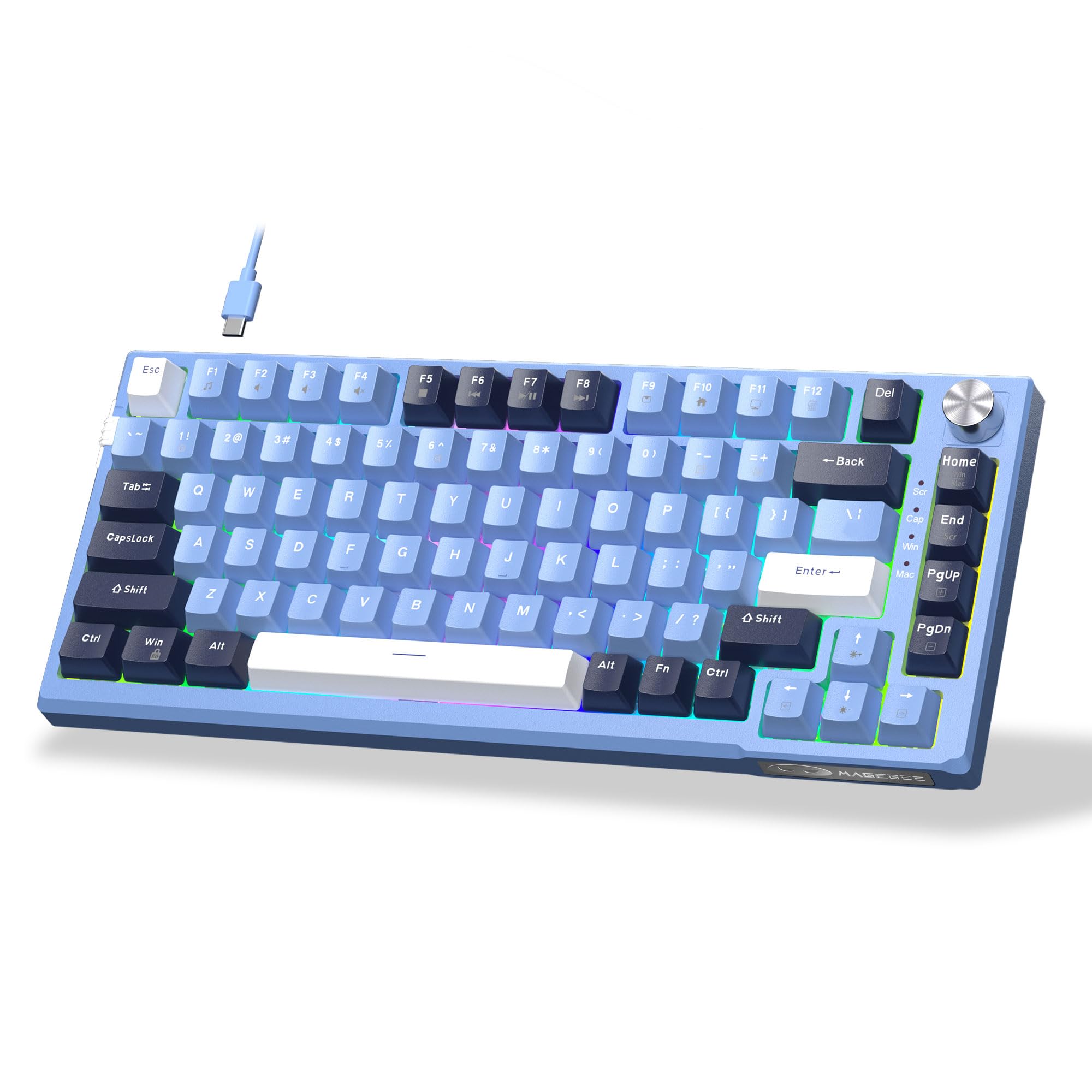 Amazon.in: Buy MageGee 81-Key Gasket Mechanical Keyboard,Hot
